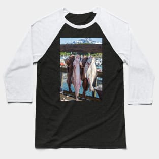 USA. Alaska. Valdez. Fish Catch. Baseball T-Shirt